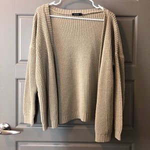 Boohoo Cream/Tan Cardigan